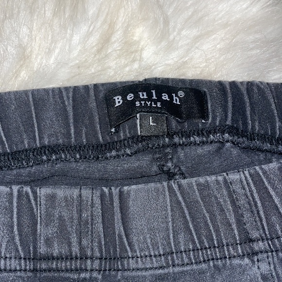 Beulah, Black Moto Jegging, Size L - Picture 3 of 6